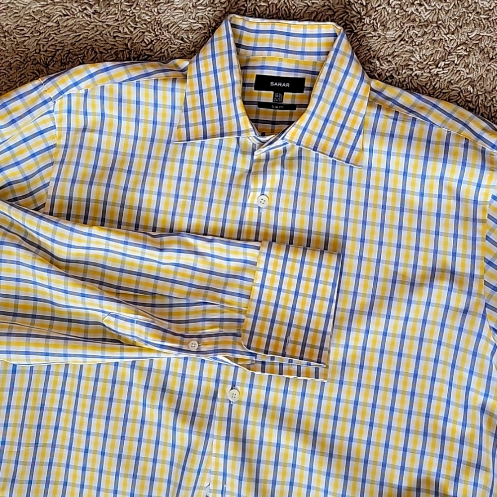 Sarar Men's long sleeves cuffed dress shirt